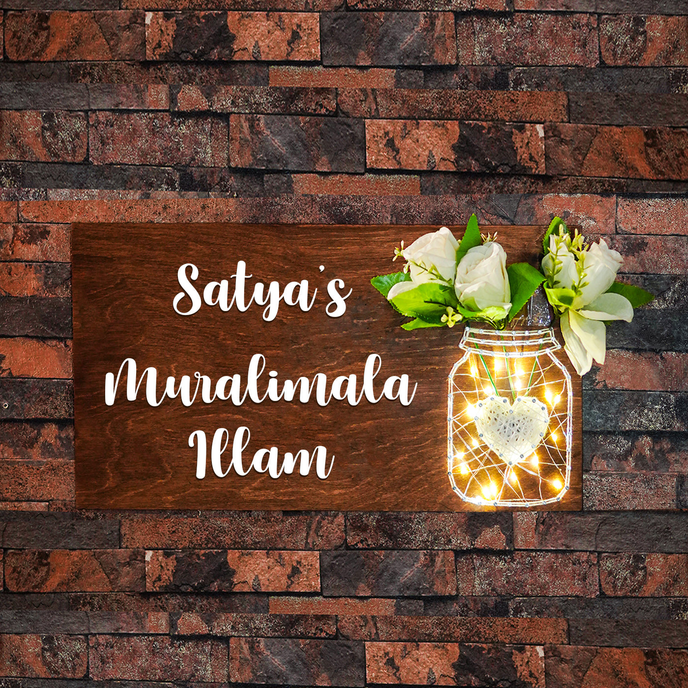 Buy Our Beautiful Chaos Mason Jar String Art Personalised Name Plate  Online On Zwende