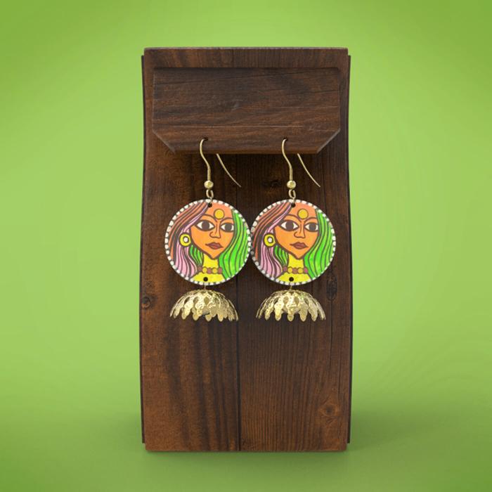 Wooden jhumka clearance