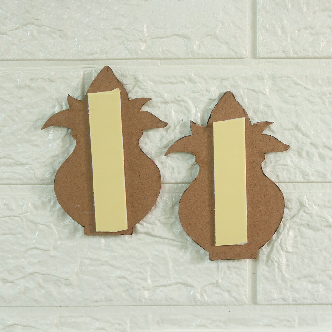 Shubh Labh Kalash MDF Kalash Wall Decor | Set of 2