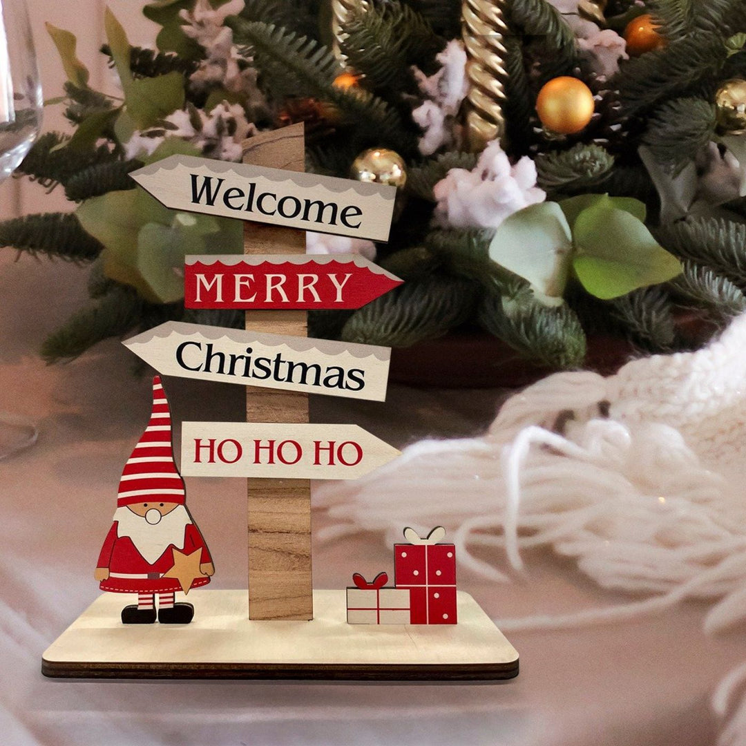 Wooden Christmas 3D Table Decor