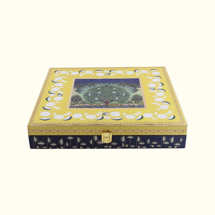 Vanya Festive Gift Box with Printed Pichwai Artwork