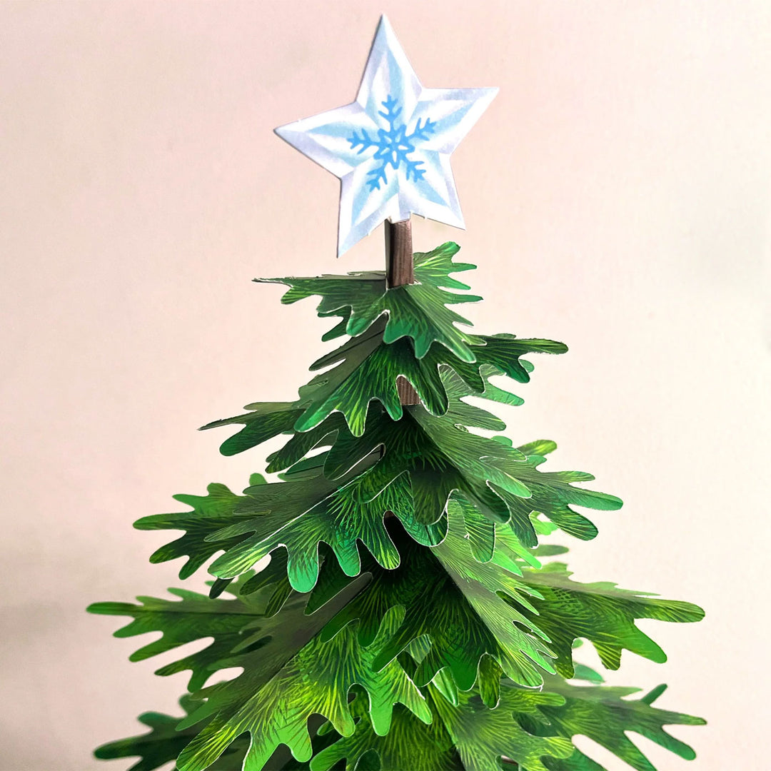 2-in-1 Christmas Tree with Fairy Lights: DIY Paper Craft Kit