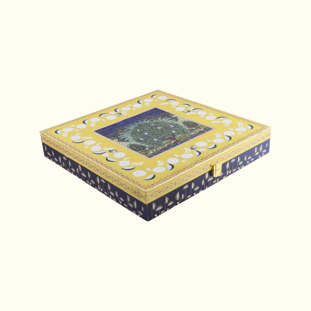 Vanya Festive Gift Box with Printed Pichwai Artwork