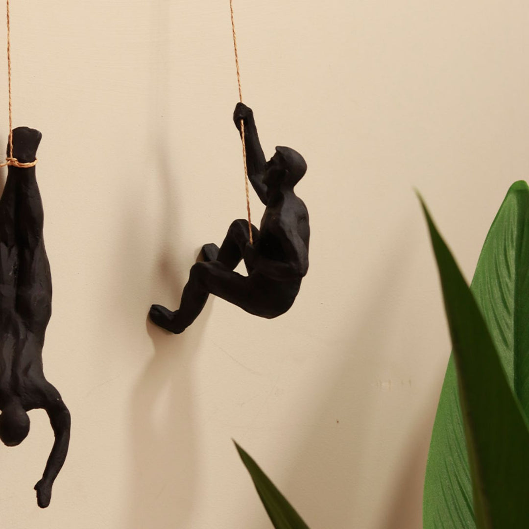 Handcrafted Hanging Man Ceramic Centerpiece