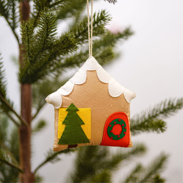 Gingerbread House Plushie Christmas Ornaments