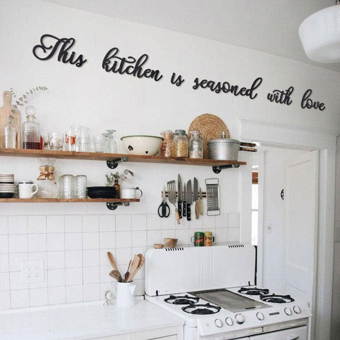 Kitchen Quote Steel Wall Art | Easy to Install