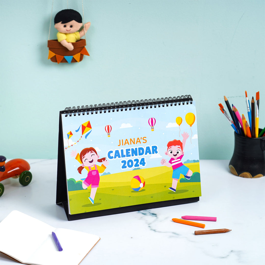 2024 - Personalized Desk Calendar for Kids