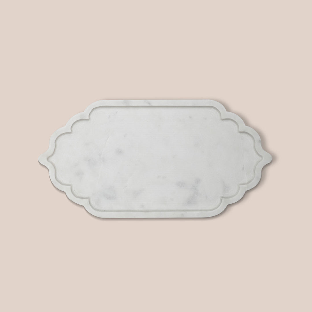 Handcrafted Marble Mugal Tray