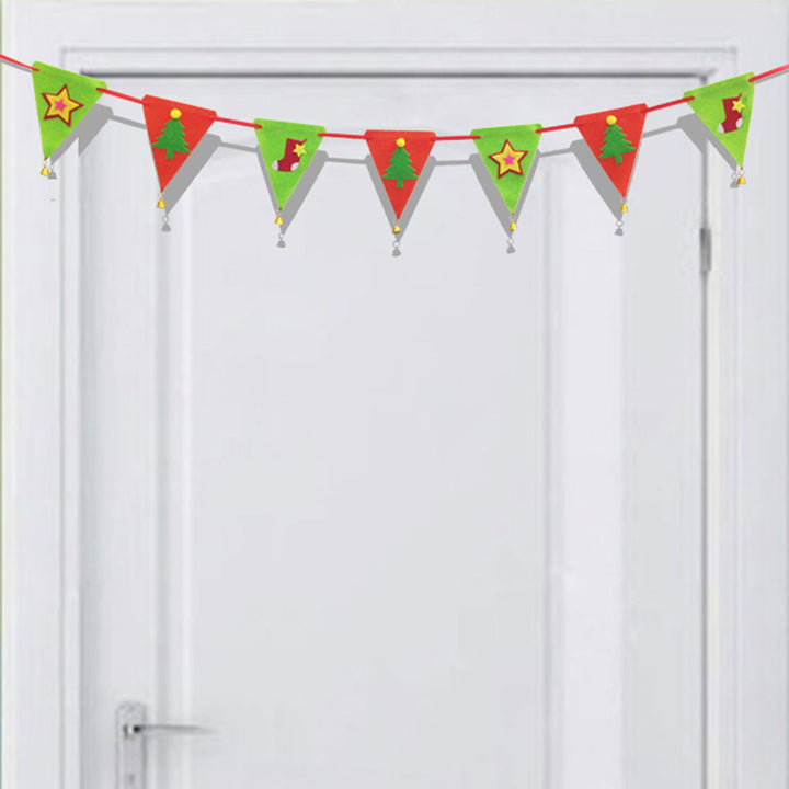 Handmade Socks & Star Felt Garland/ Bunting For Christmas Door Decoration