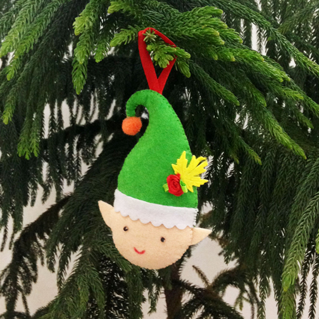 Handmade 3D Colourful Elf Felt Ornaments For Christmas Tree Decoration