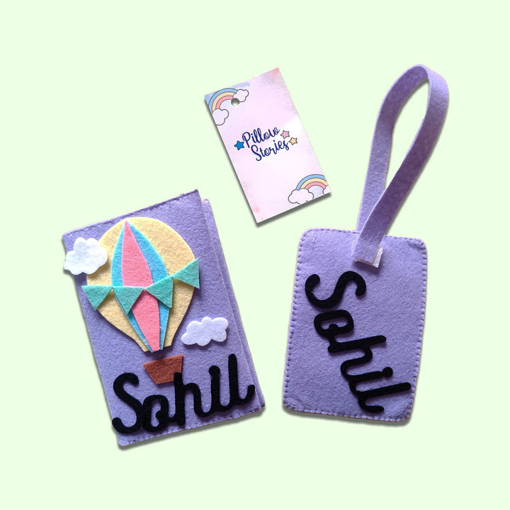 Personalized Felt Kids Passport Holder & Luggage Tag