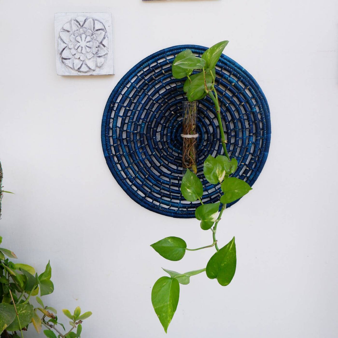 Handcrafted Moonj Grass Spiral Wall Decor