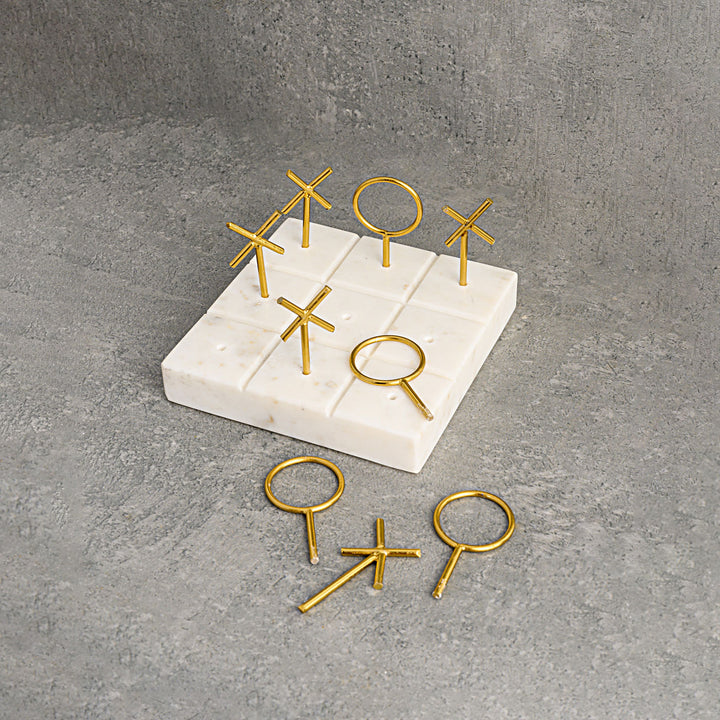 Handcrafted Marble Tic Tac Toe Set