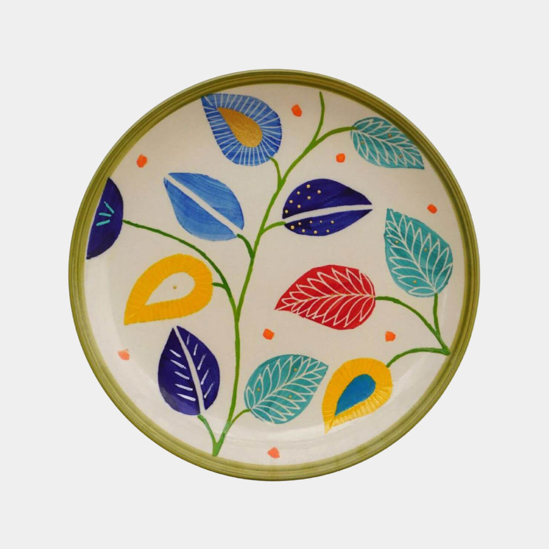 Hand-painted Colourful Ceramic Wall Plate Set