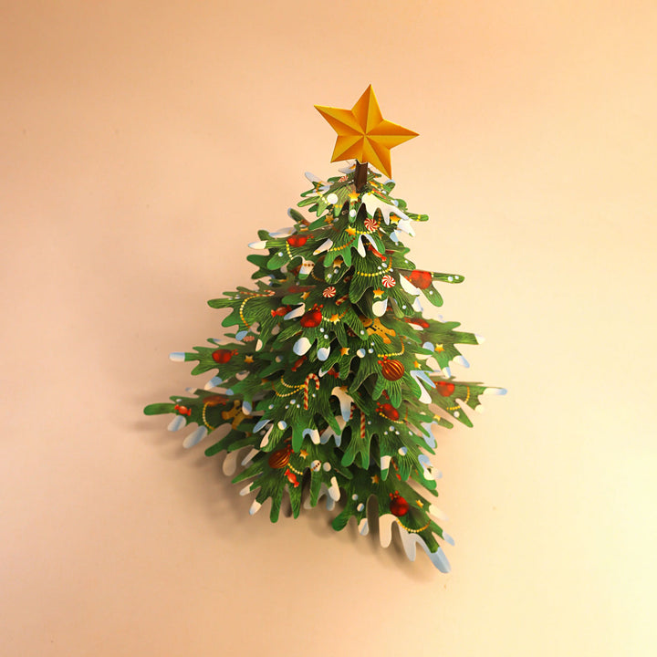 2-in-1 Christmas Tree with Fairy Lights: DIY Paper Craft Kit