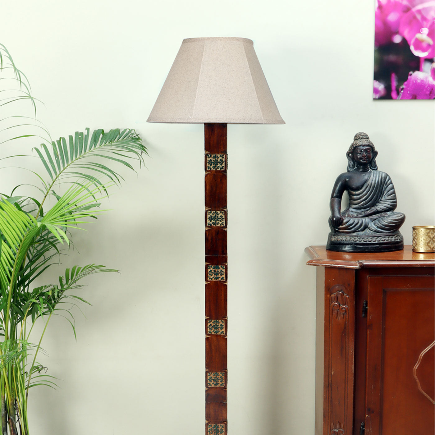 Mango wood clearance floor lamp