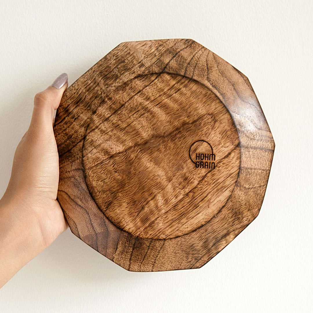 Seasoned Mango Wood Decagon Bowls I Set of 2