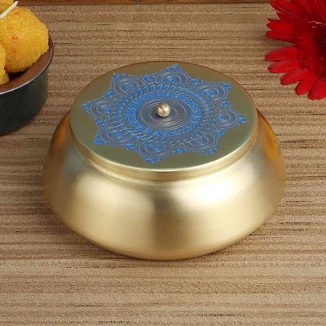 Dohar Handcrafted Brass Jars for Nuts & Sweets