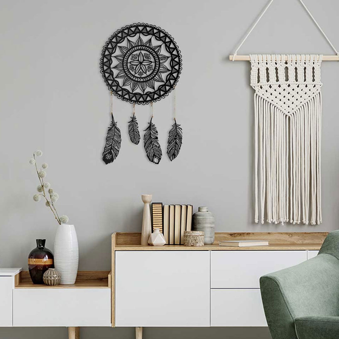 Hanging Dreamcatcher Steel Wall Art