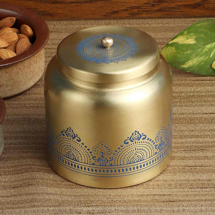 Dohar Handcrafted Brass Jars for Nuts & Sweets