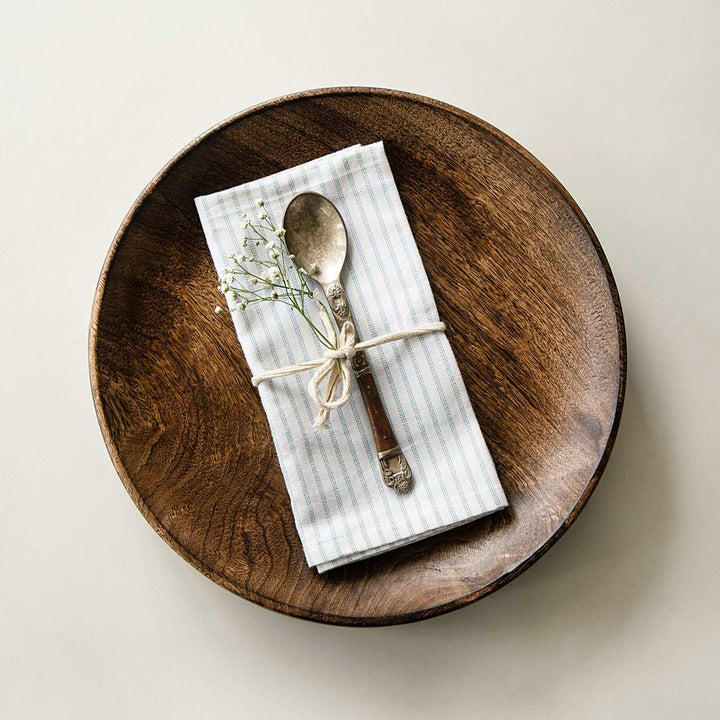 Seasoned Single Mango Wood Piece Round Platter