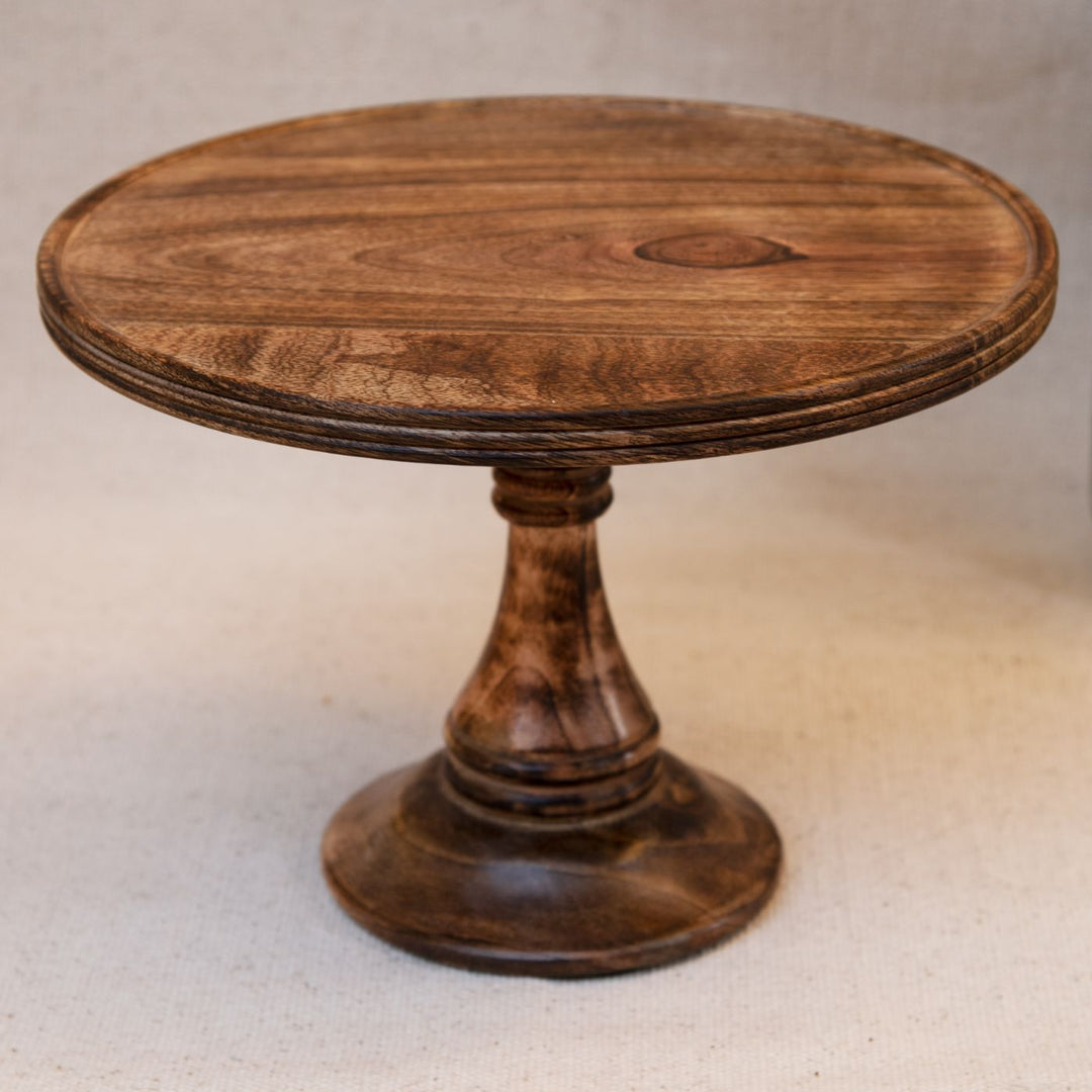 Seasoned Mango Wood Detachable Cake Stand