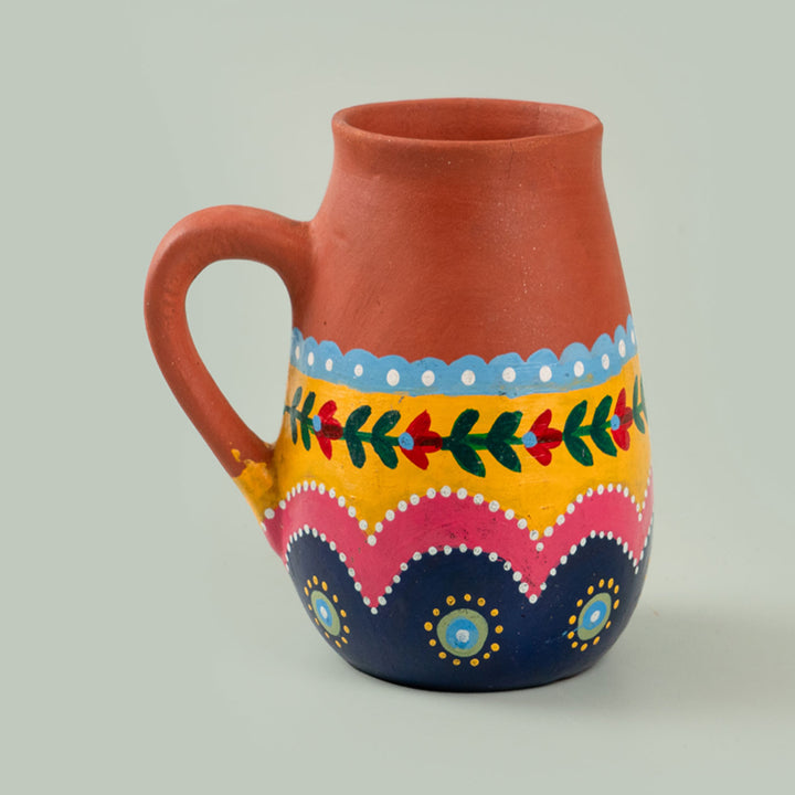 Handpainted Terracotta Mug & Diya Diwali Hamper