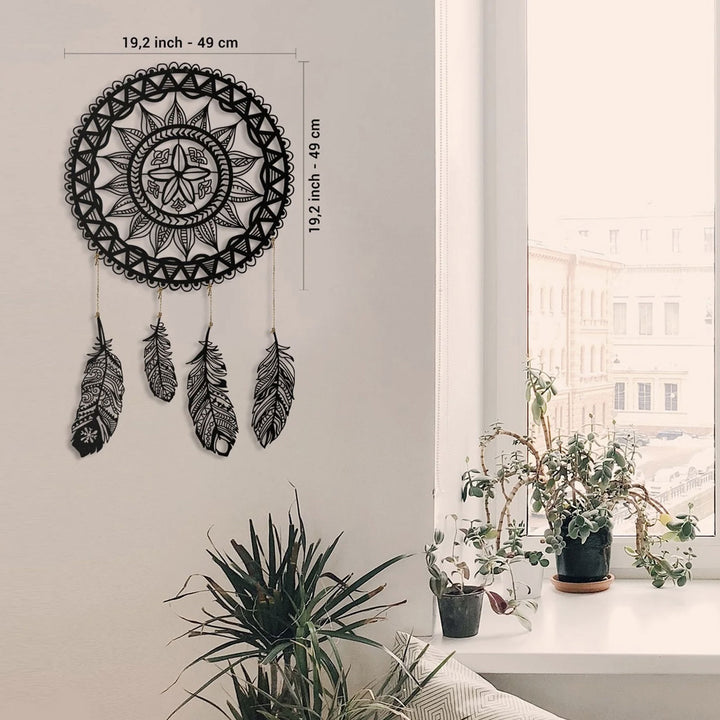 Hanging Dreamcatcher Steel Wall Art