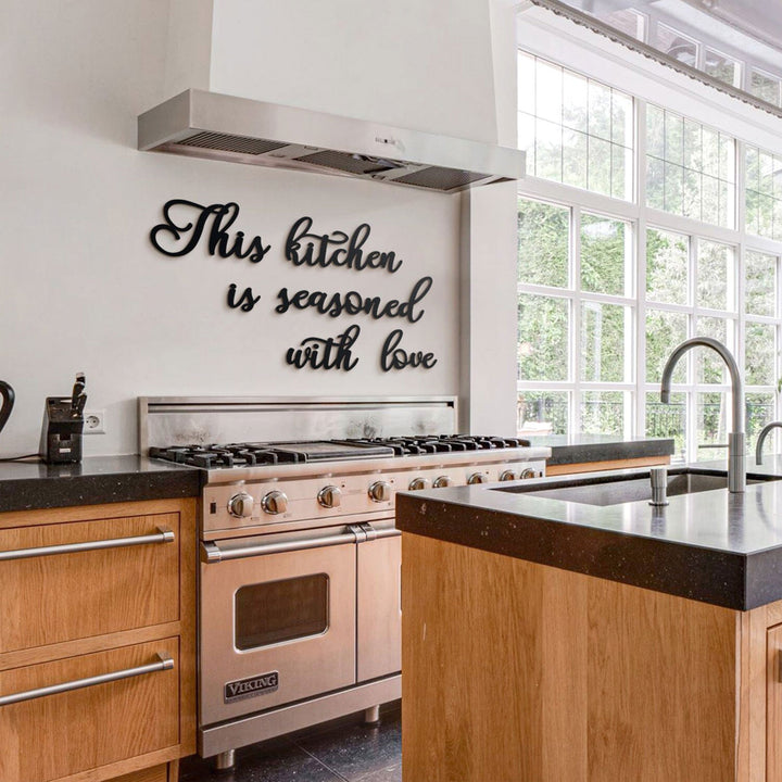 Kitchen Quote Steel Wall Art | Easy to Install