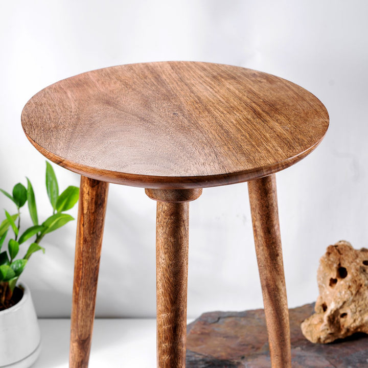 Saral Uttmansh Mango Wood Dismantlable Stool-Cum-Platter