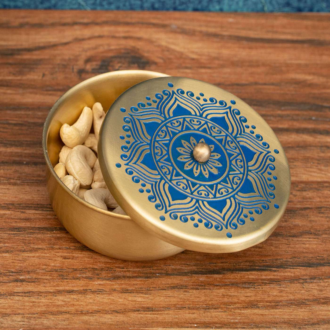 Utsav Handcrafted Brass Nuts Bowl