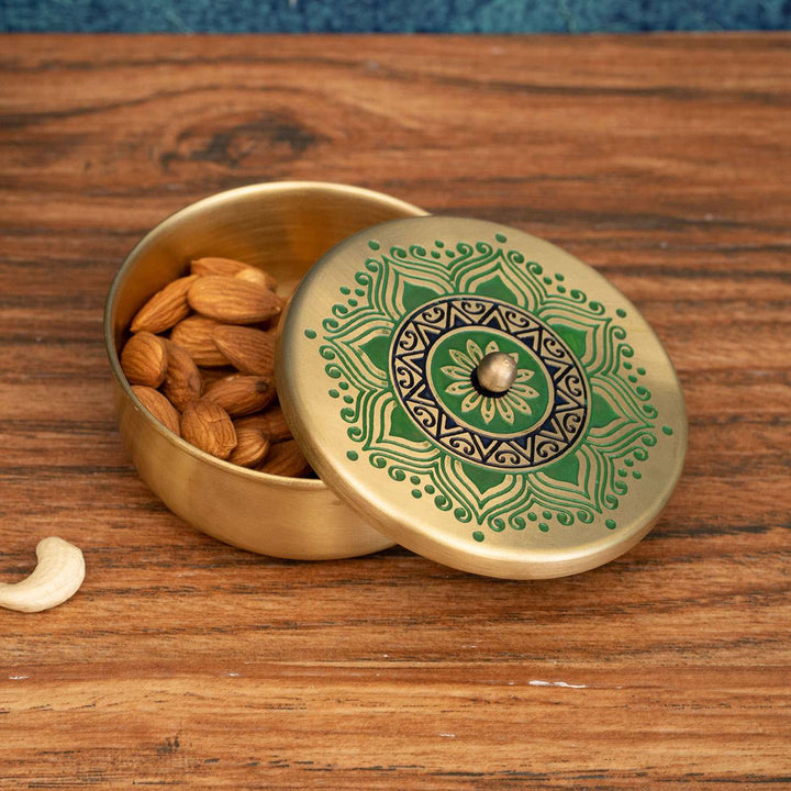 Utsav Handcrafted Brass Nuts Bowl