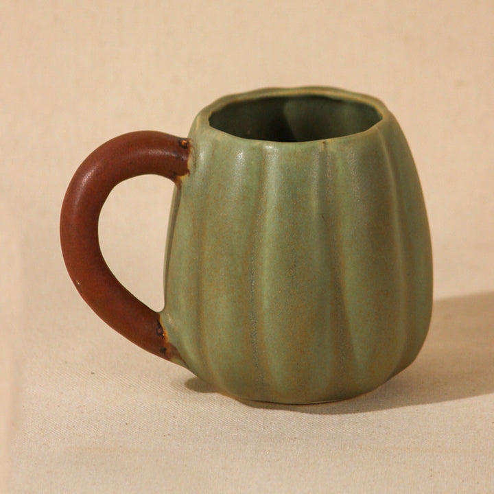 Handpainted Pumpkin-Shaped Mug