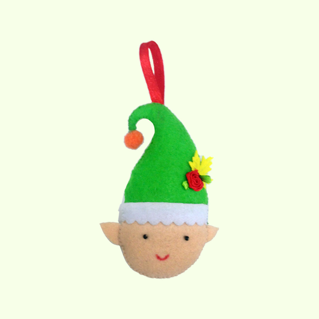 Handmade 3D Colourful Elf Felt Ornaments For Christmas Tree Decoration