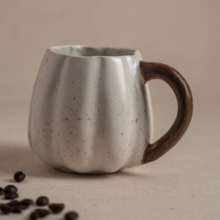 Handpainted Pumpkin-Shaped Mug