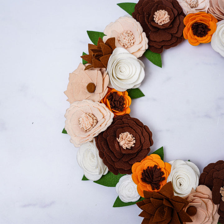 Handcrafted Felt Christmas Floral Wreath