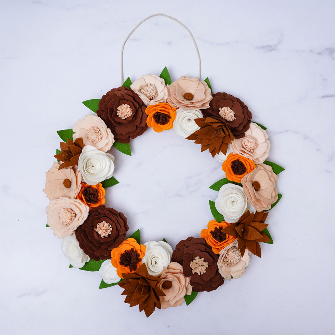 Handcrafted Felt Christmas Floral Wreath