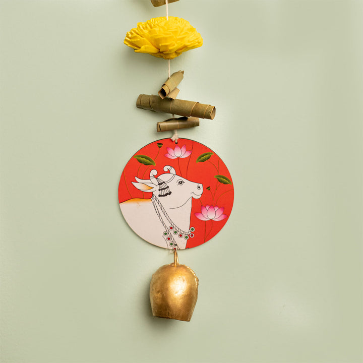 Pichwai Cow Shola Wood Festive Hanging