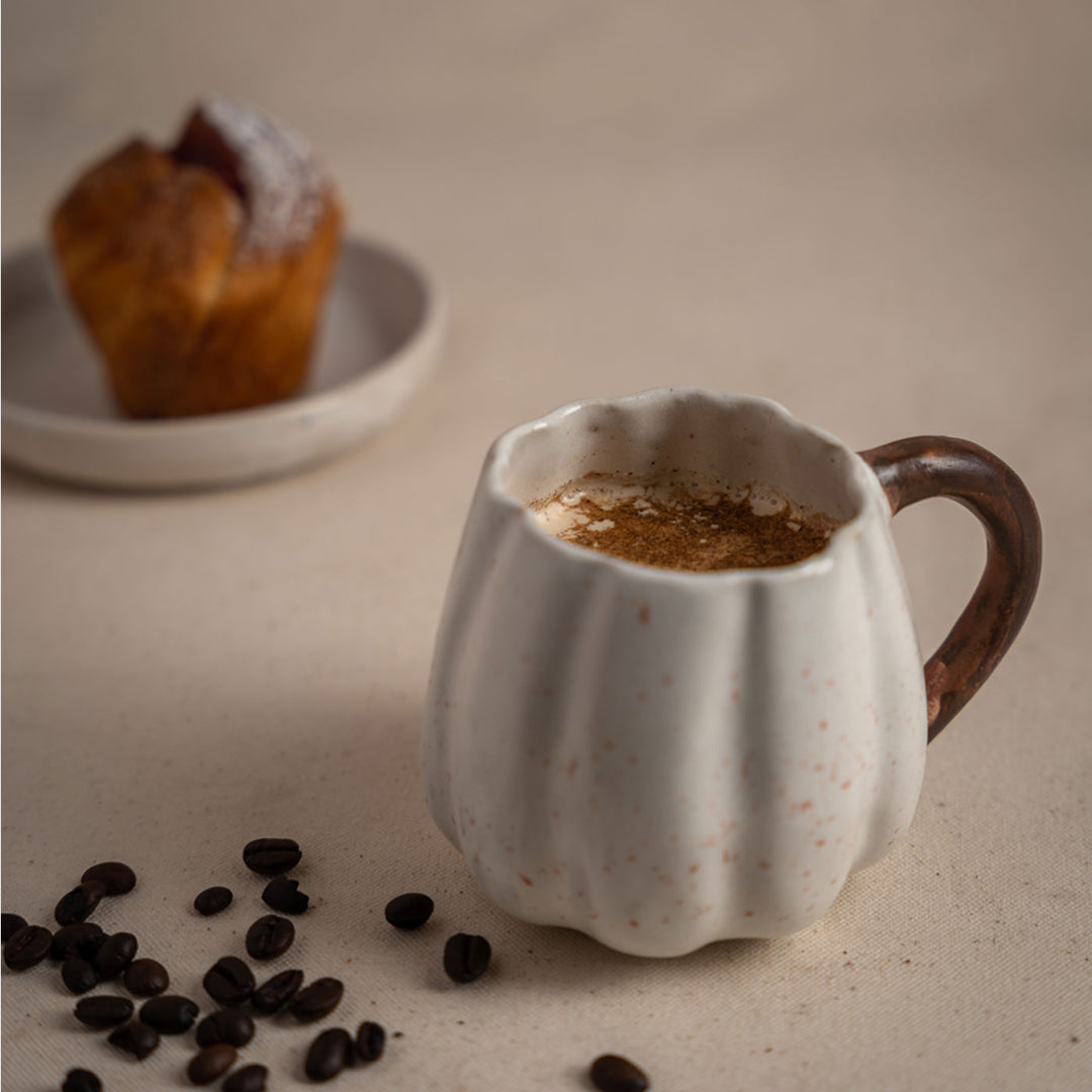 Handpainted Pumpkin-Shaped Mug