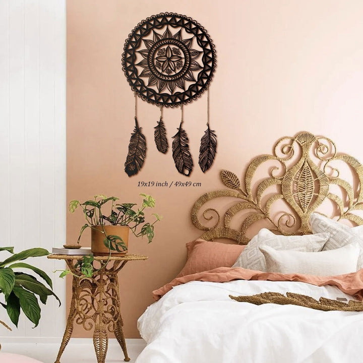 Hanging Dreamcatcher Steel Wall Art