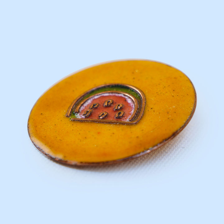 Handmade Copper Enamelled Tarbooz Lapel Pin