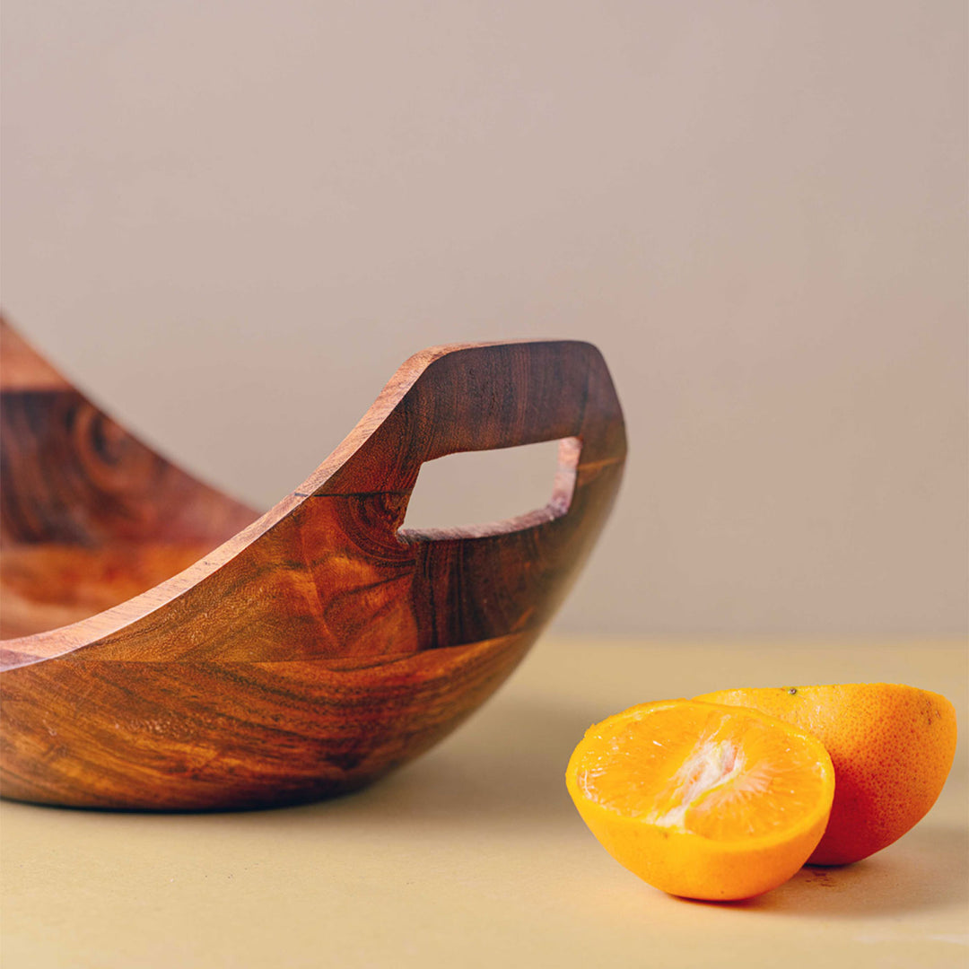 Kashti Premium Wood Fruit Bowl