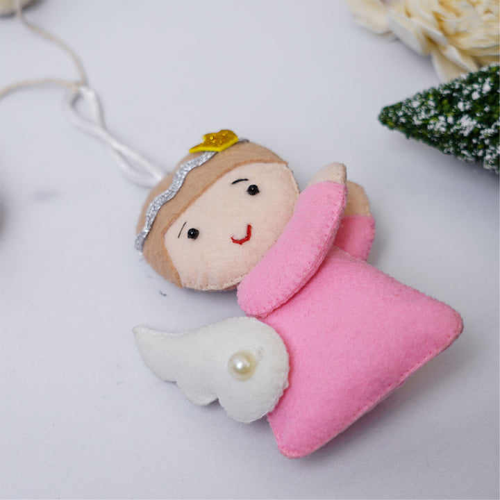 Handmade Angel & Gift Box Felt Garland/ Bunting For Christmas Wall Decoration