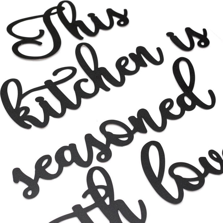 Kitchen Quote Steel Wall Art | Easy to Install