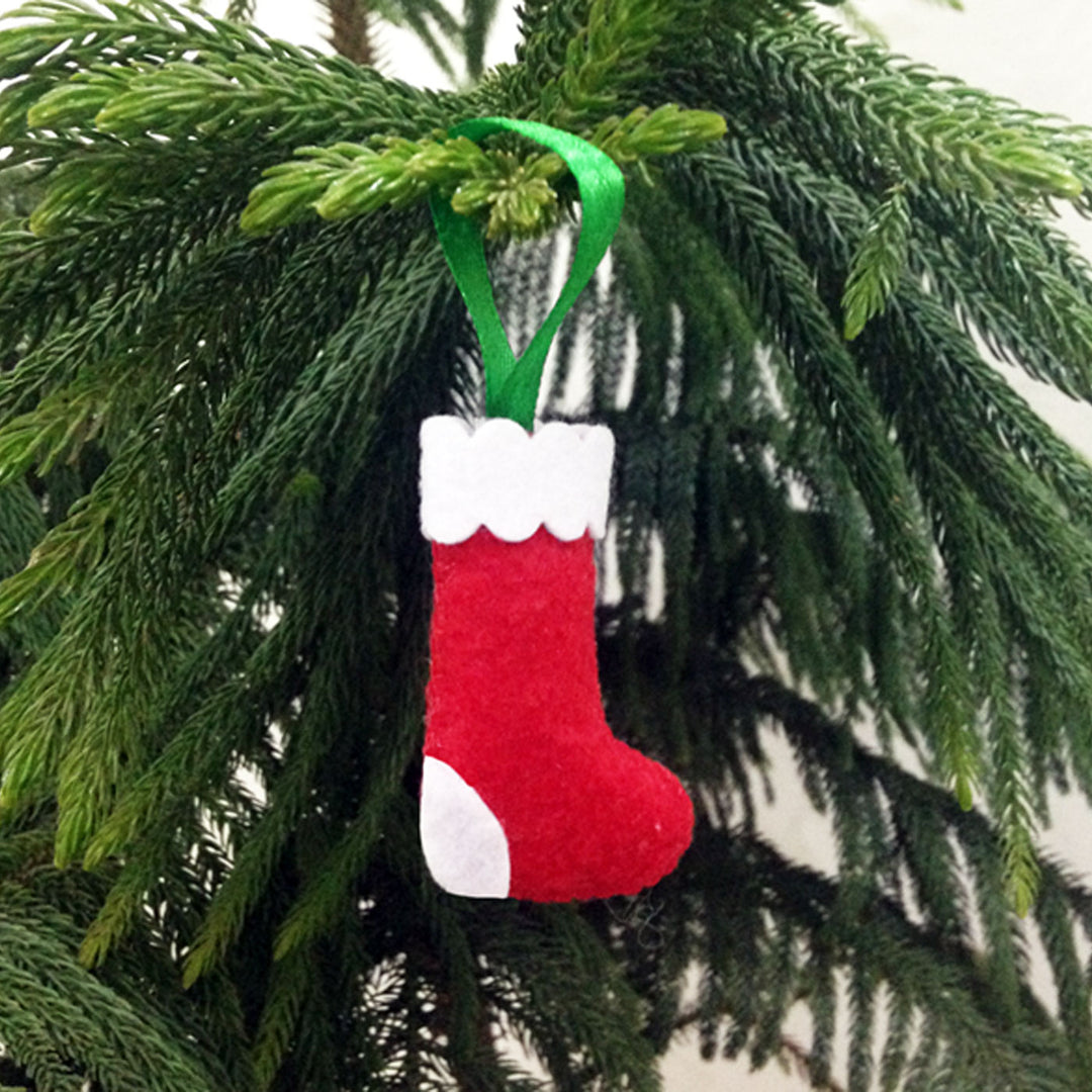 Handcrafted 3D Felt Christmas Ornament | Pack of 5