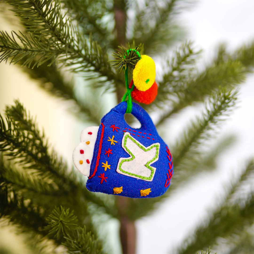 Personalised Hand Embroidered Christmas Ornaments | Set of 3