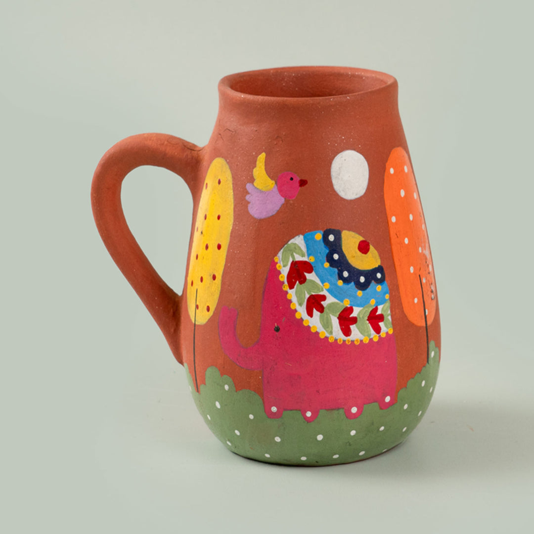 Handpainted Terracotta Mug & Diya Diwali Hamper