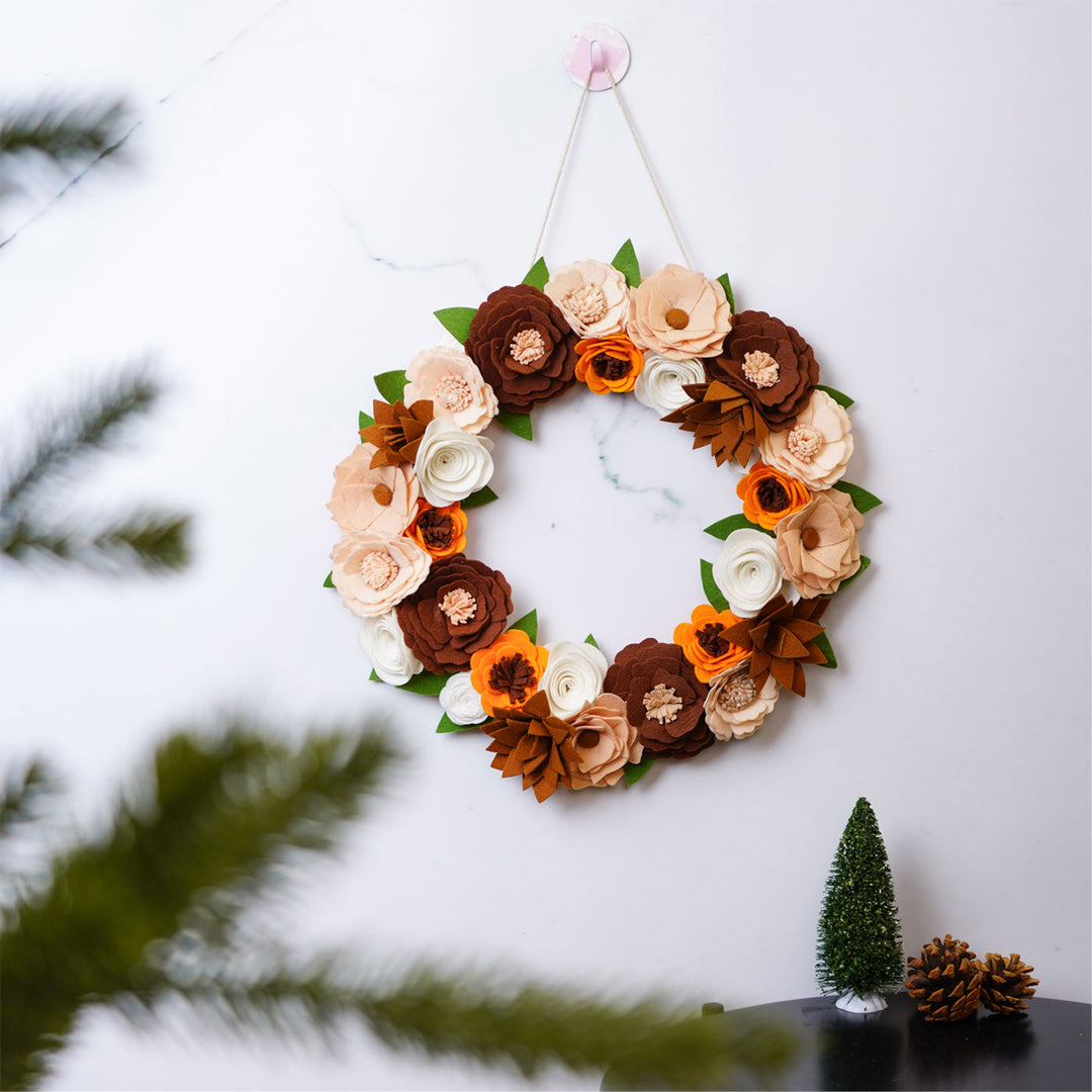 Handcrafted Felt Christmas Floral Wreath