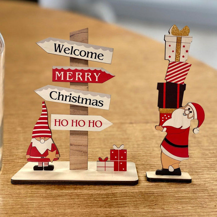 Wooden Christmas 3D Table Decor