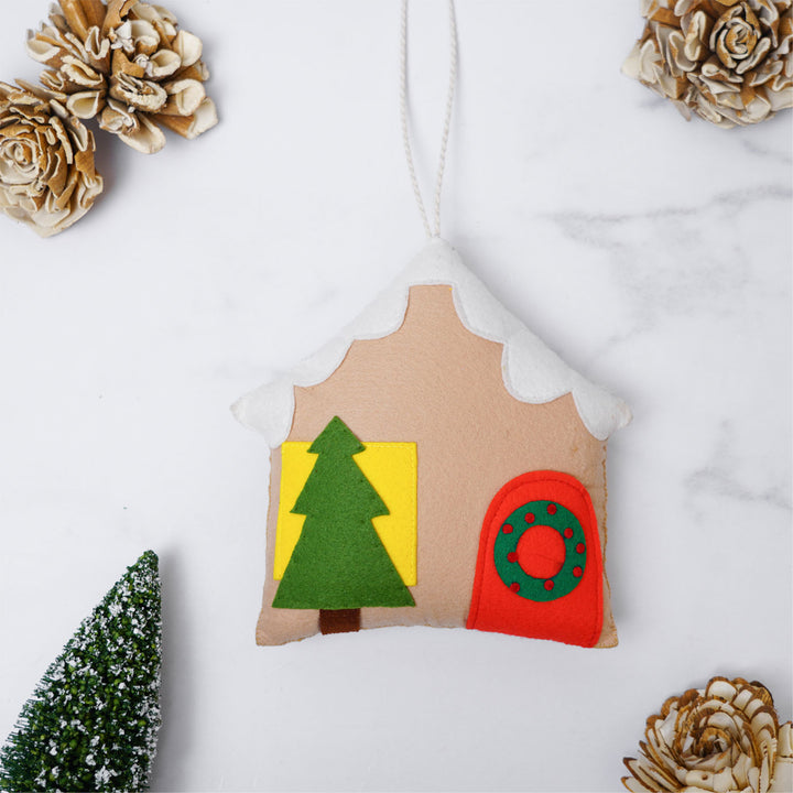 Gingerbread House Plushie Christmas Ornaments